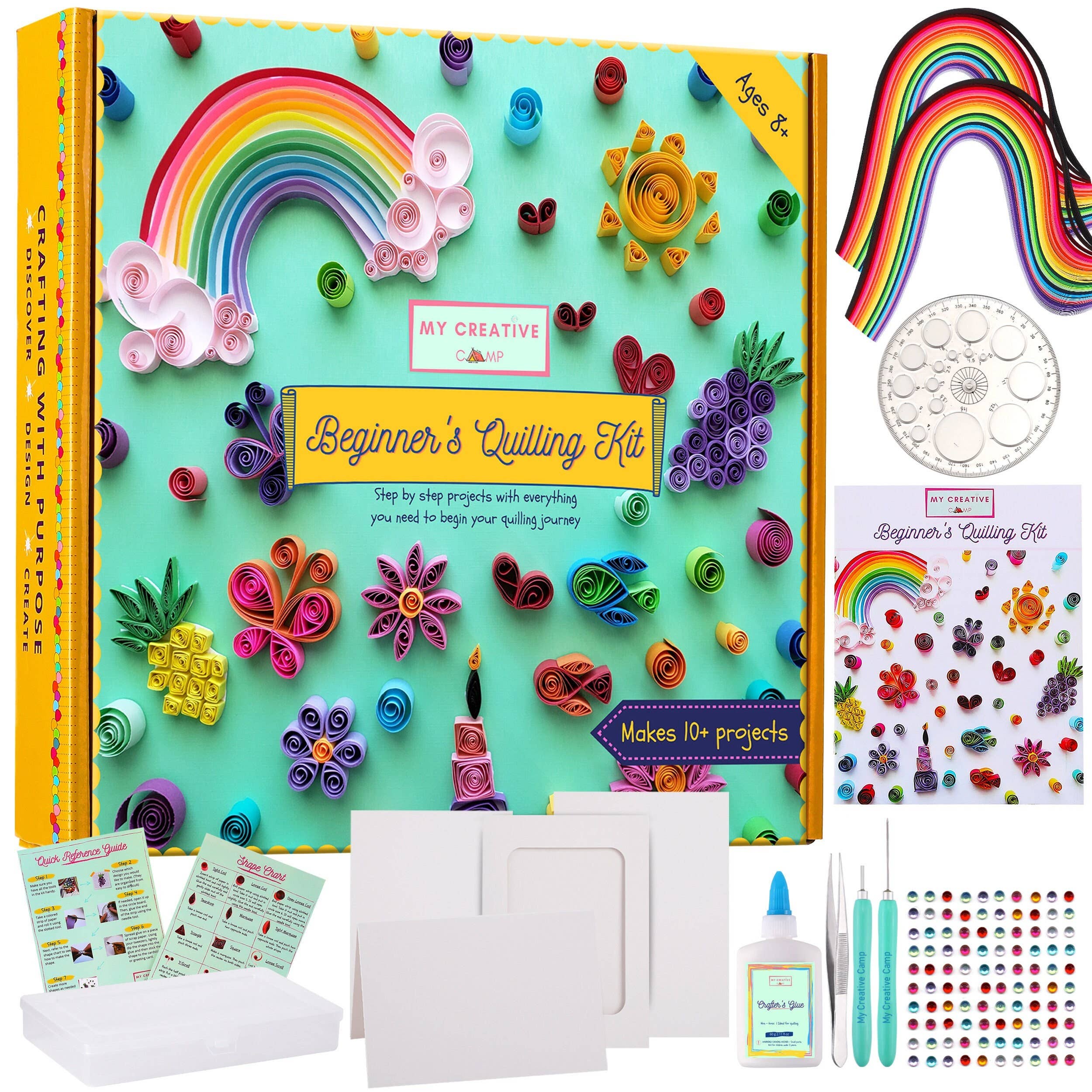 Beginner's Quilling Kit - DIY Craft Kit for Kids + Adults