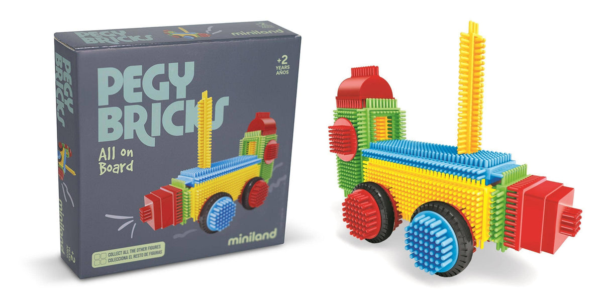 Pegy Bricks Interlocking Building Set: ALL ON BOARD