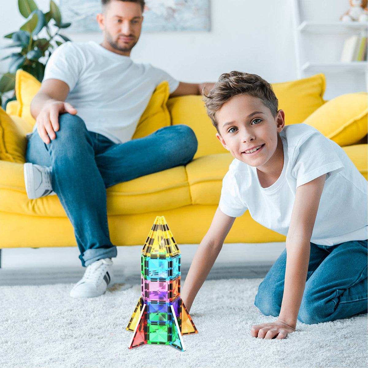 PicassoTiles 30pc Travel Size Magnetic Tile Building Set