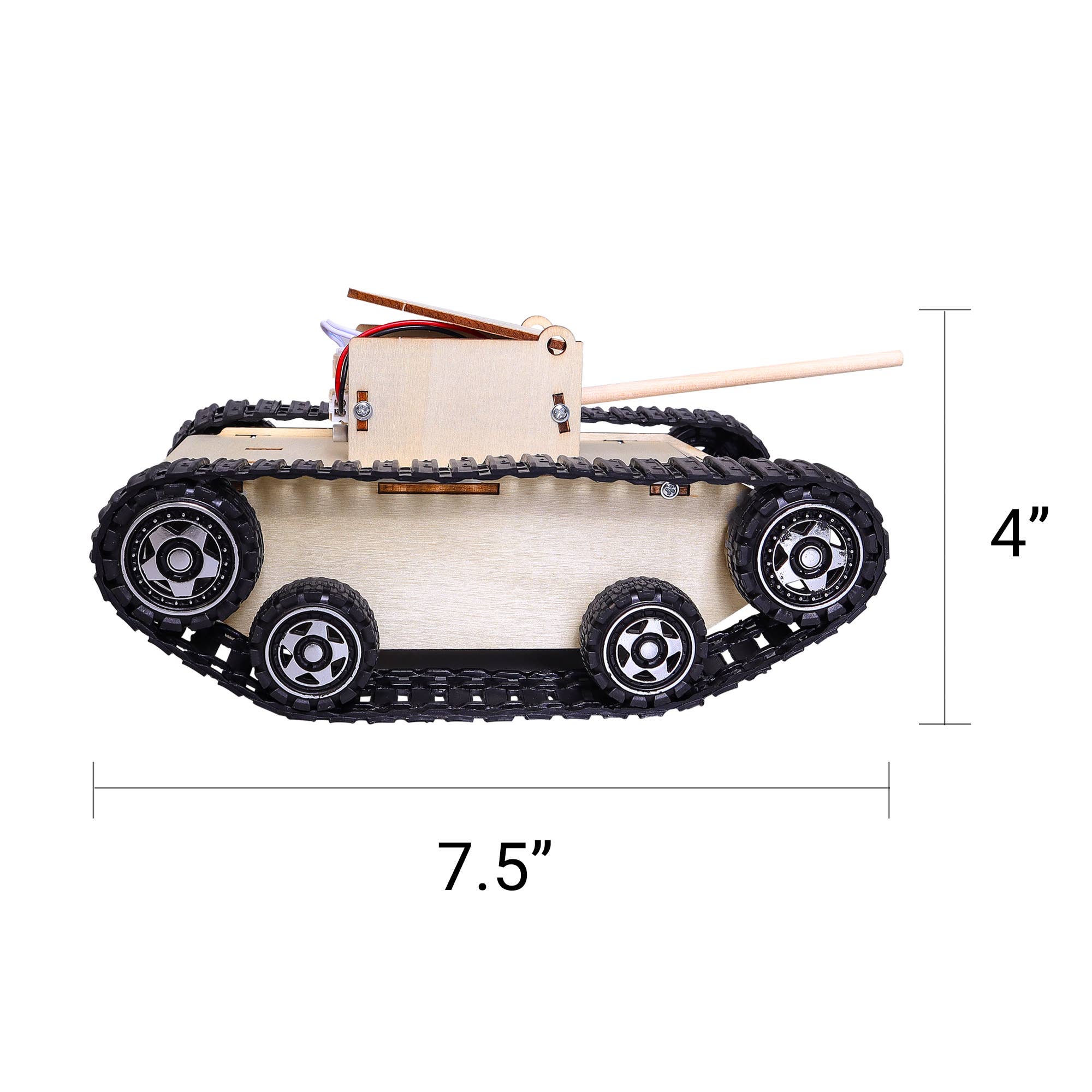 Remote Controlled Tank DIY Kit, STEM Toy, Craft Kit for Kids