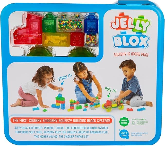 Jelly Blox Vrroom! Truck Kit, 35 Sensory Play Blocks 2+