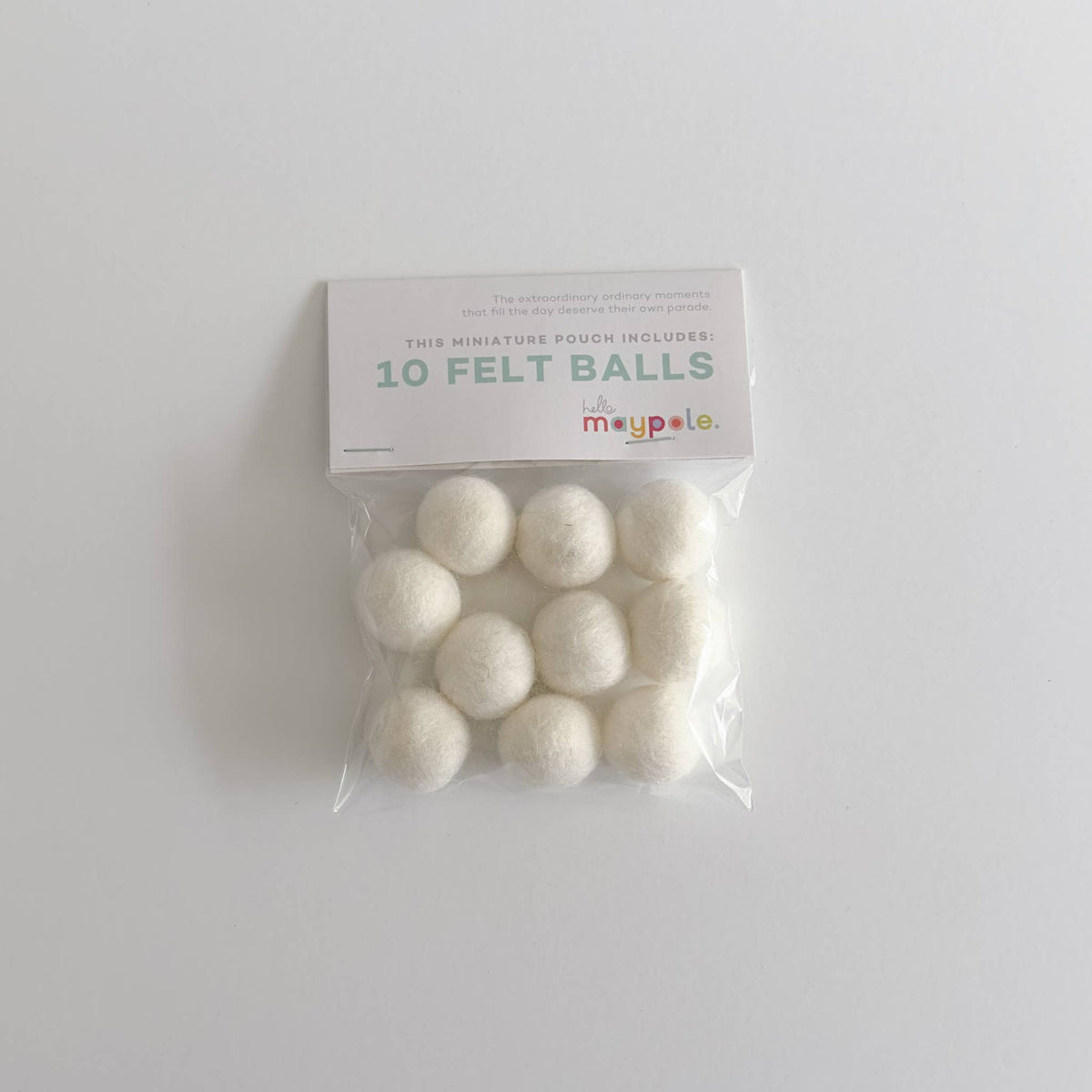 10 Felt Balls - Color Variety Slingshot Refill - Crafts