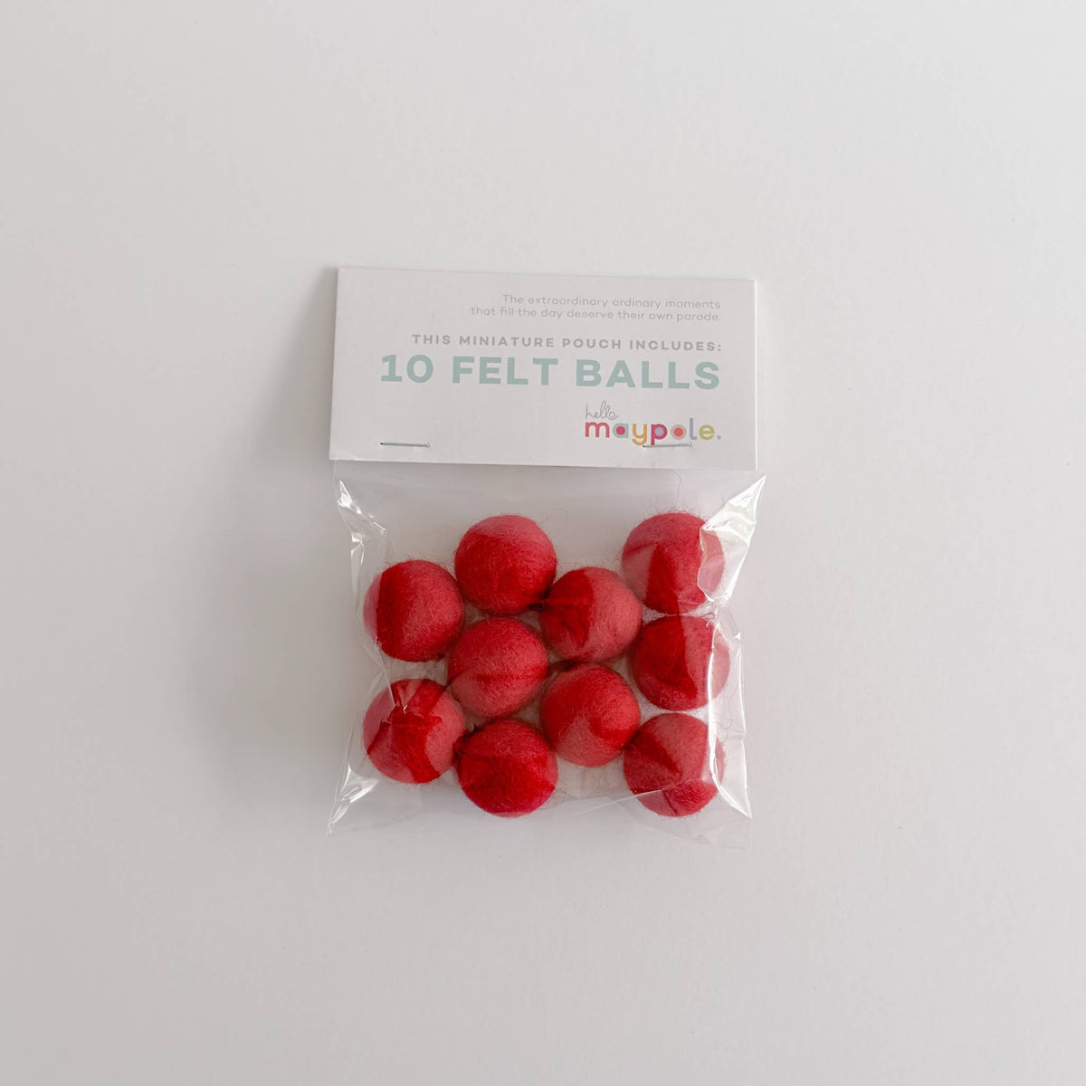 10 Felt Balls - Color Variety Slingshot Refill - Crafts