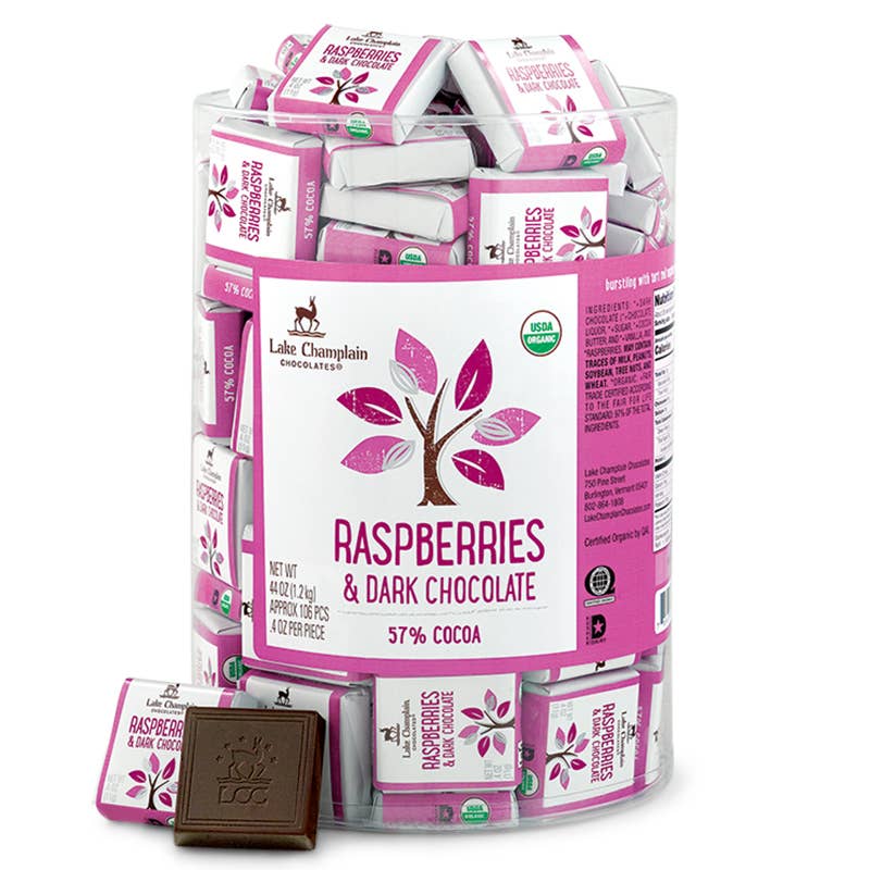 Organic Dark Chocolate Raspberry Squares