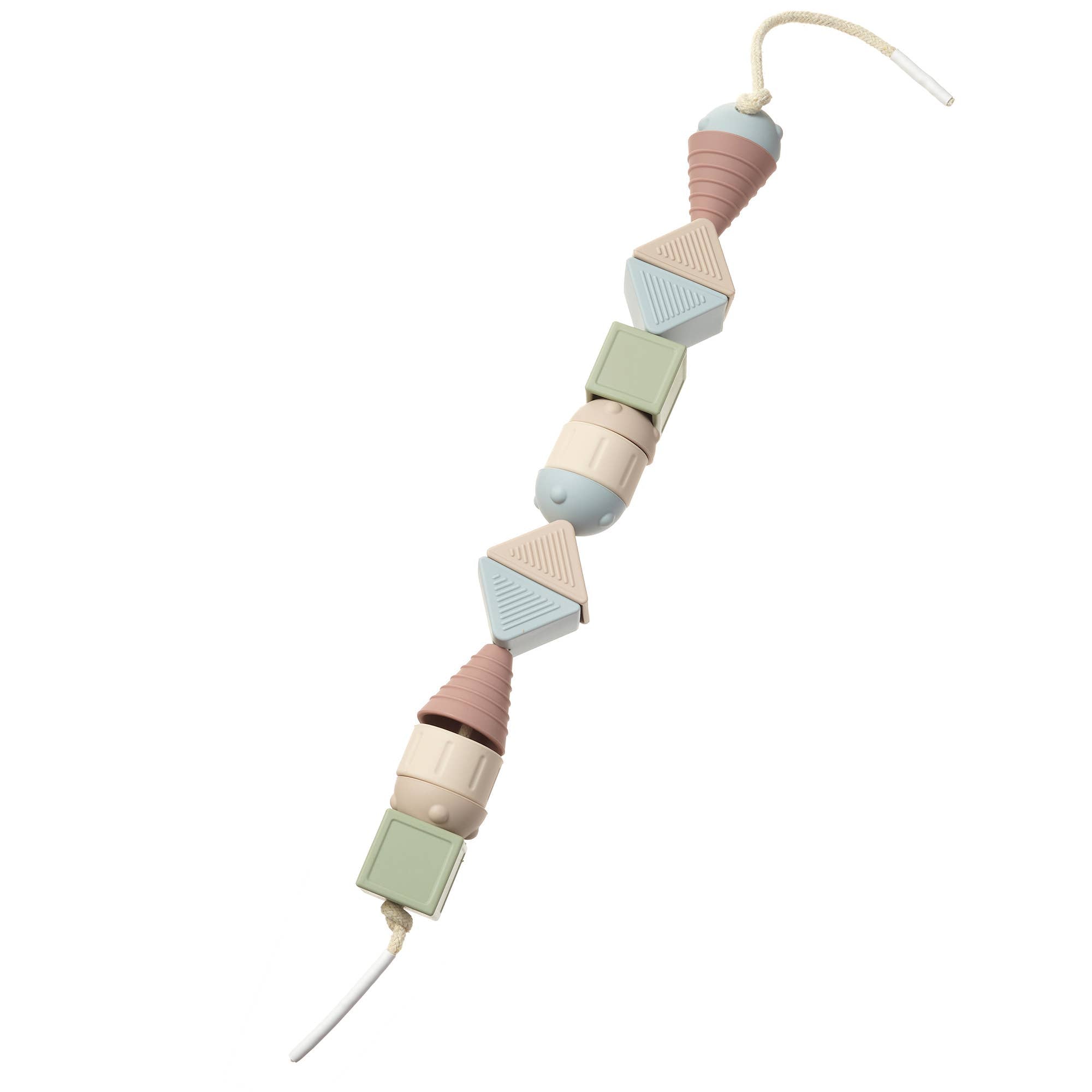 Ali+Oli Montessori Lacing Toy – 14 Soft Color Silicone Beads
