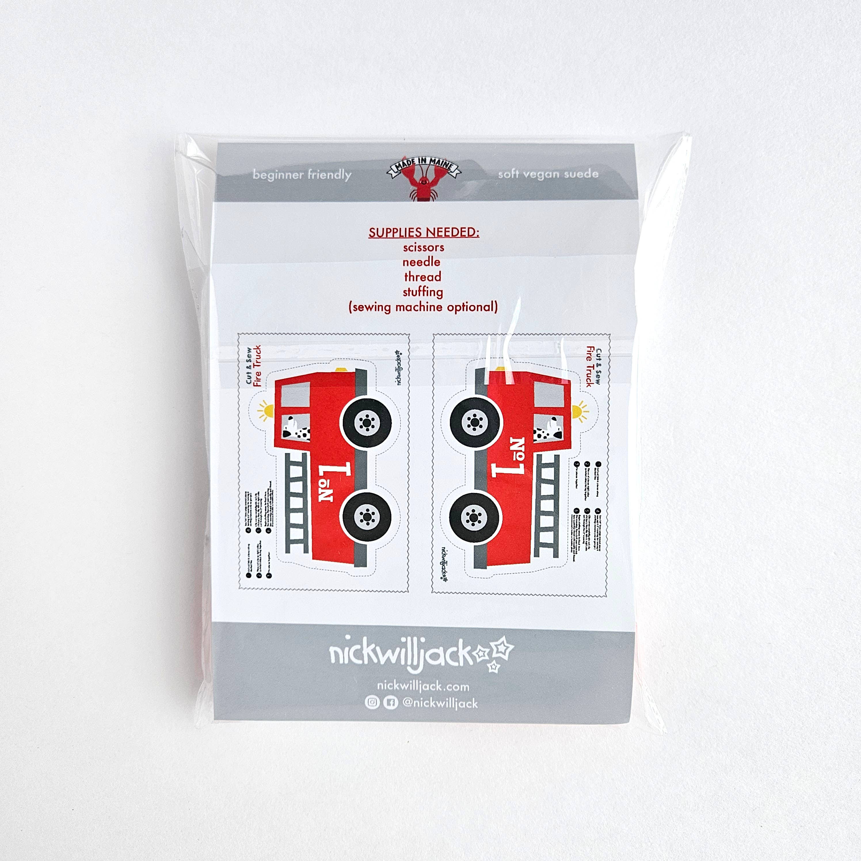 DIY Fire Truck Sewing Kit 