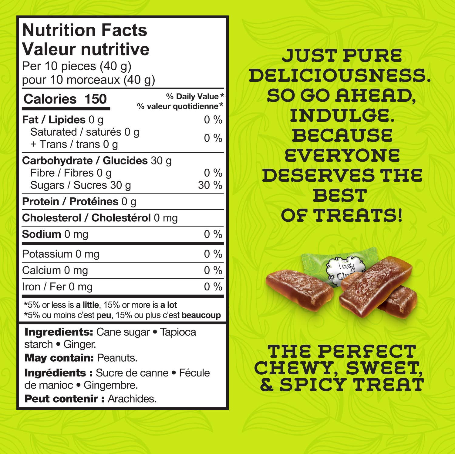 Original Ginger Chews Candy - Gluten Free, Vegan, Non-GMO