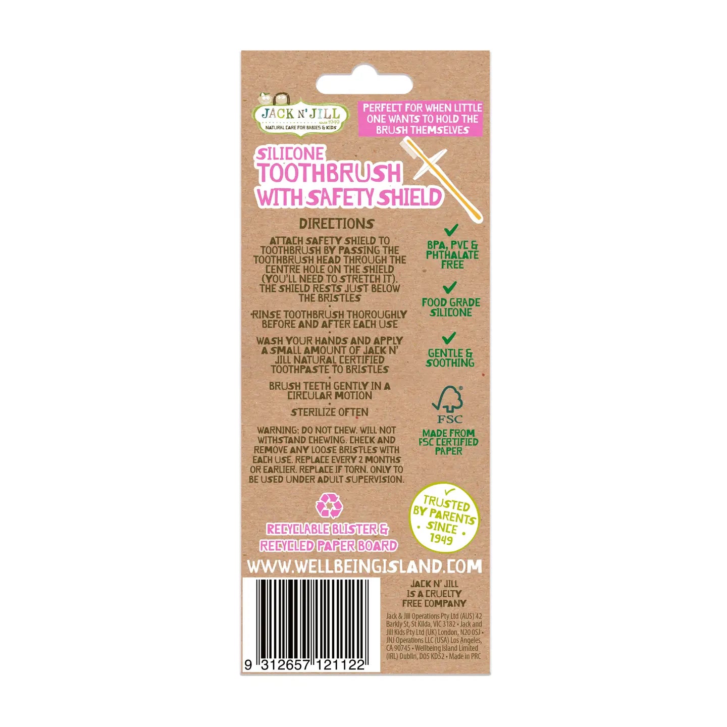 Jack N' Jill Stage 2 Silicone Toothbrush