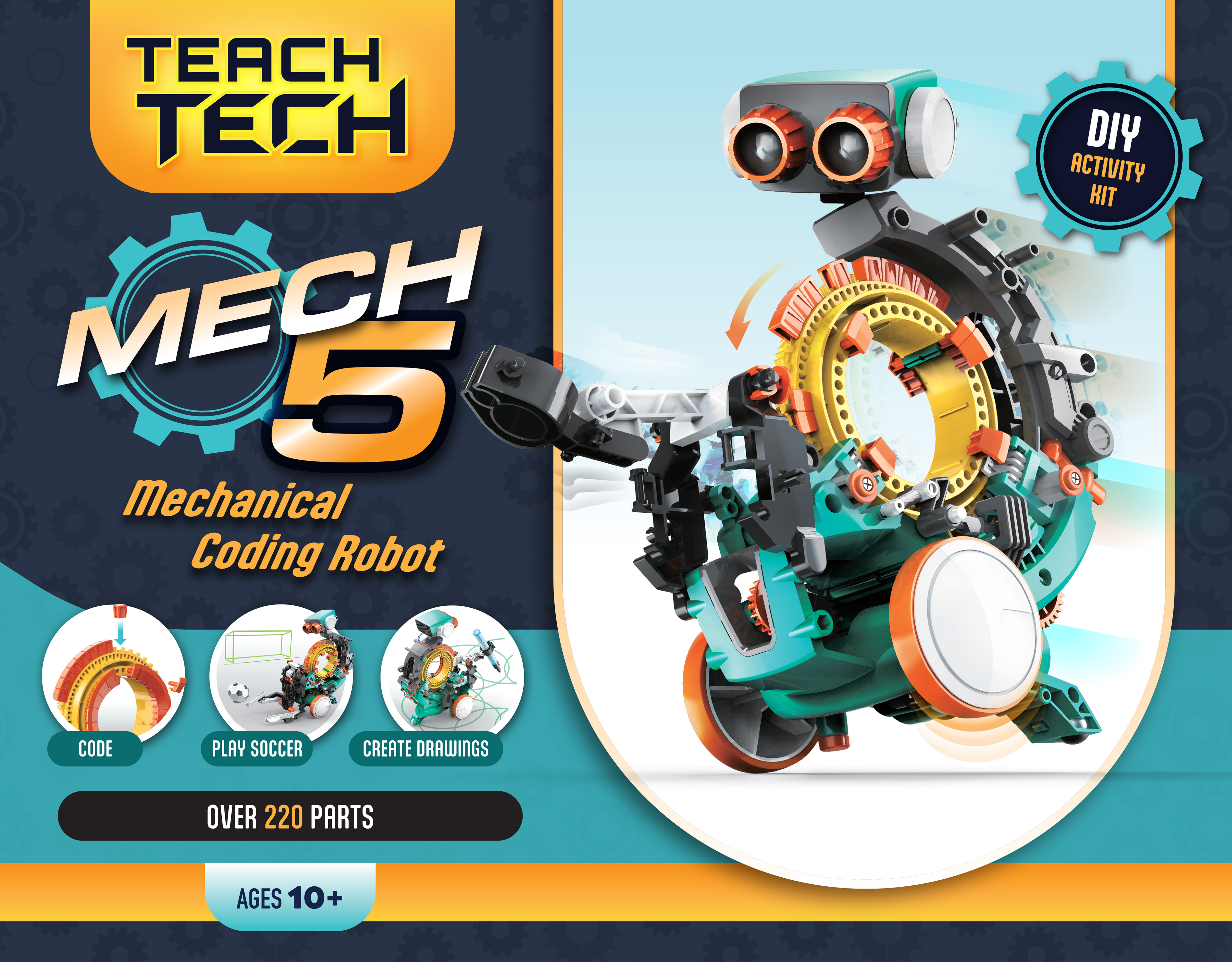 Teach Tech Mech 5, Mechanical Coding Robot Kit