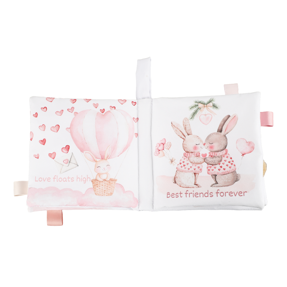 Valentines – 10-Page Crinkle Cloth Book for Babies Taggies