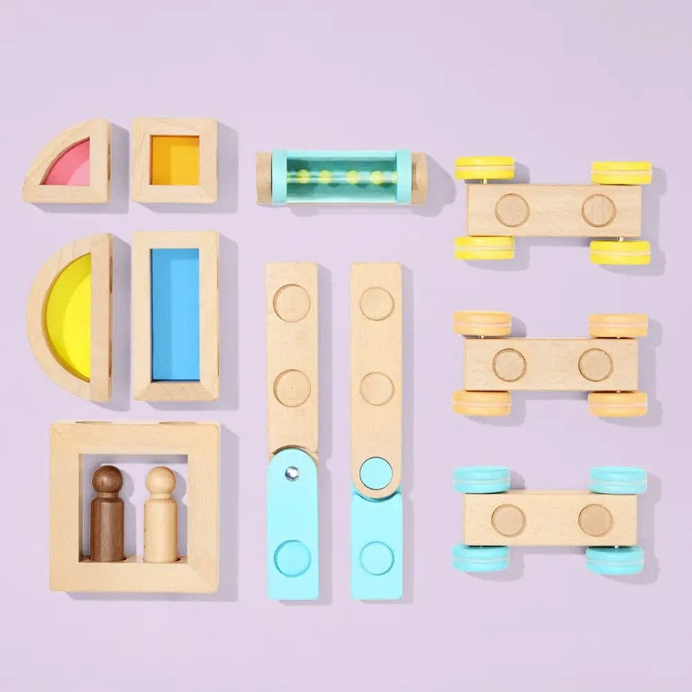 Rainbow Block Train Stem Toy