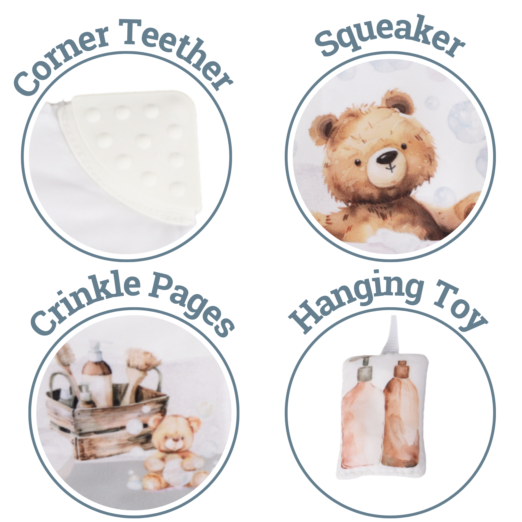 Bubble Bath – 10-Page Crinkle Cloth Book for Babies & Toddle