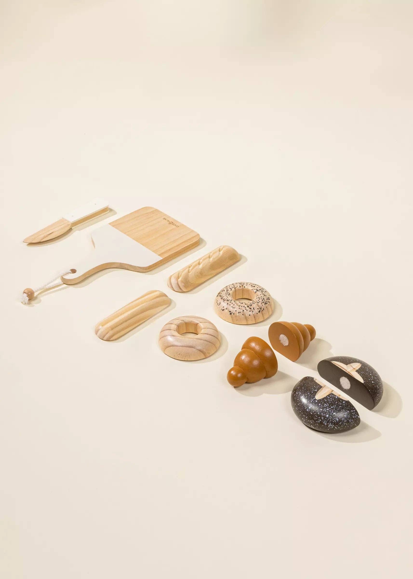 Wooden bakery playset
