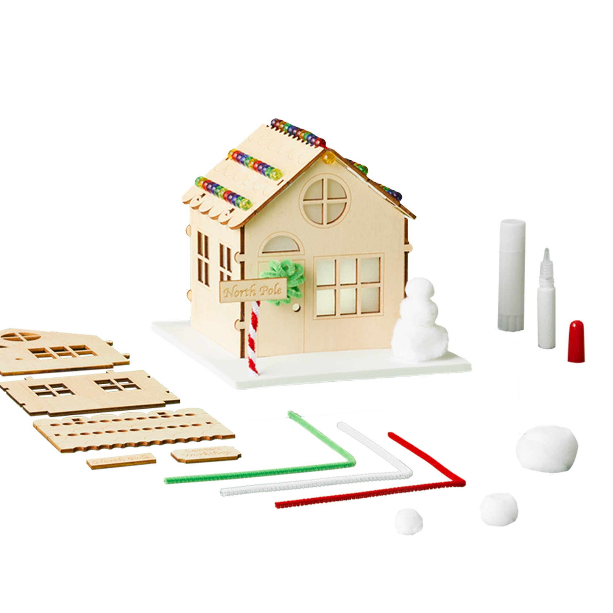 Santa's Light-Up Workshop Building Kit for Kids