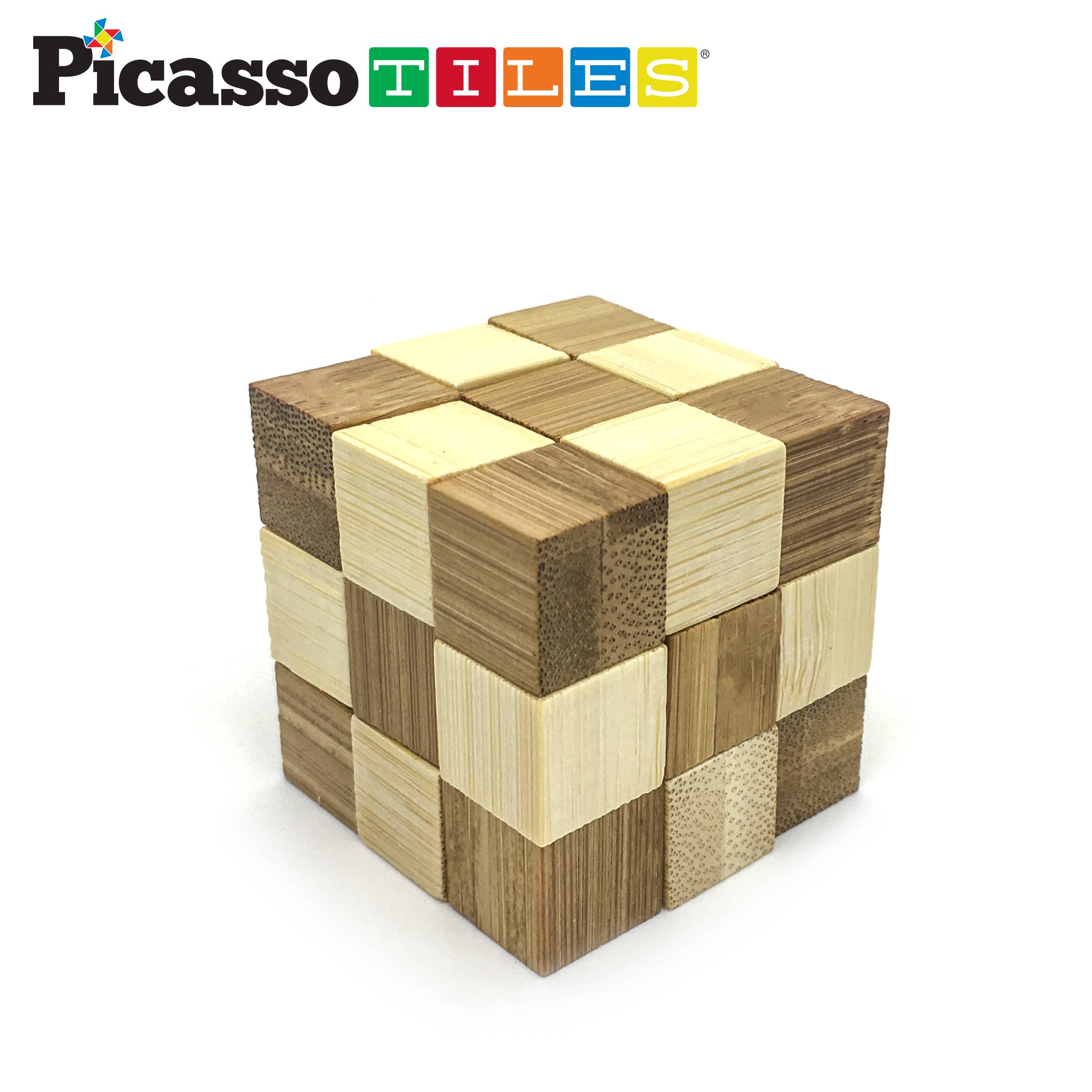 PicassoTiles 8PK Wooden Logic Puzzle