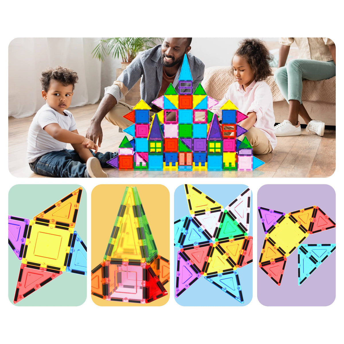 PicassoTiles 101pc Magnetic Tile Building Blocks