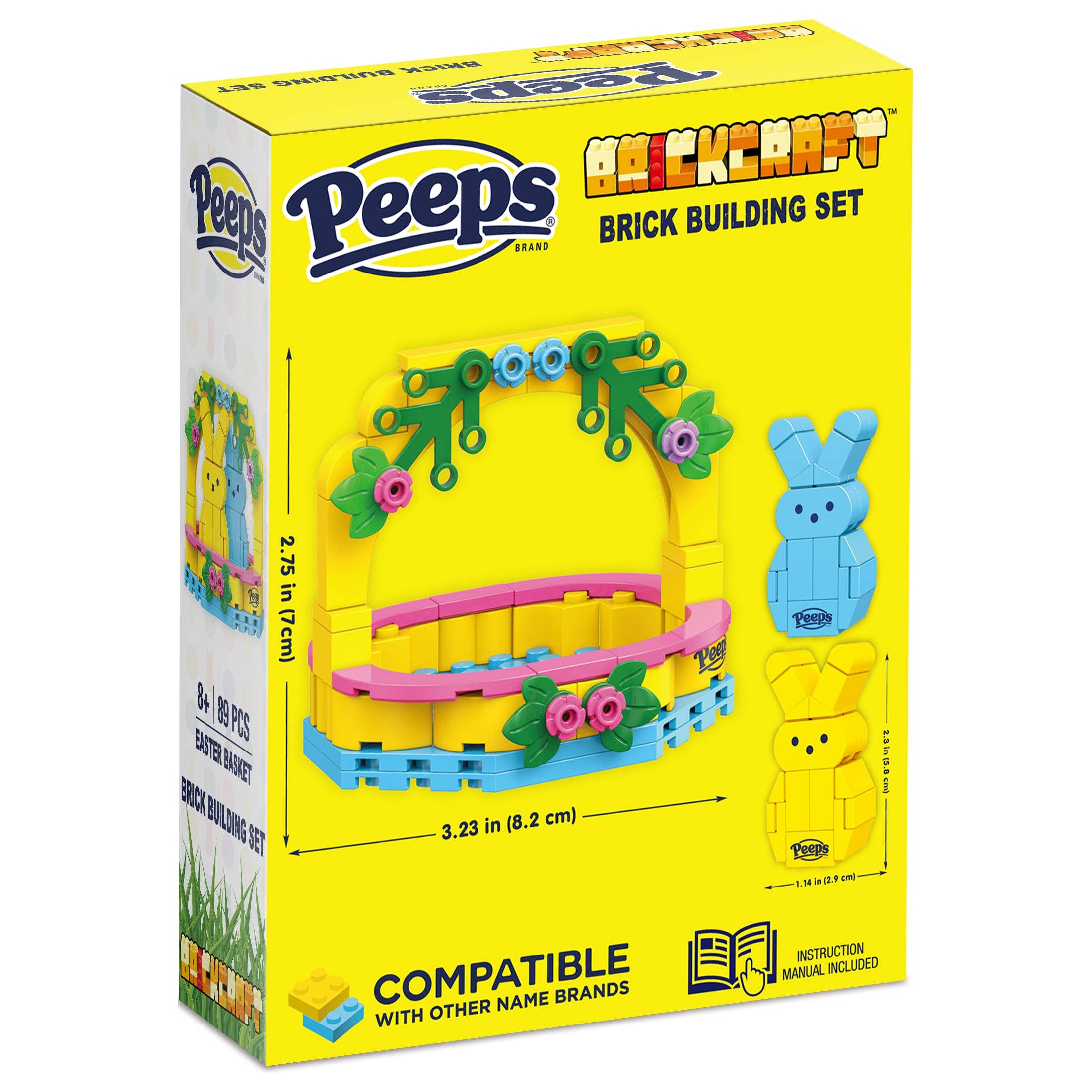 Peeps Easter Basket Yellow and Blue Brick Building Set