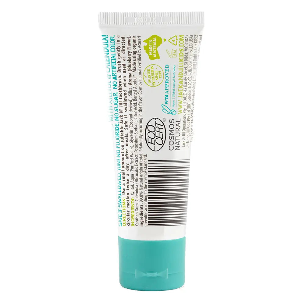 Jack N' Jill Natural Certified Kids Toothpaste Blue Berry