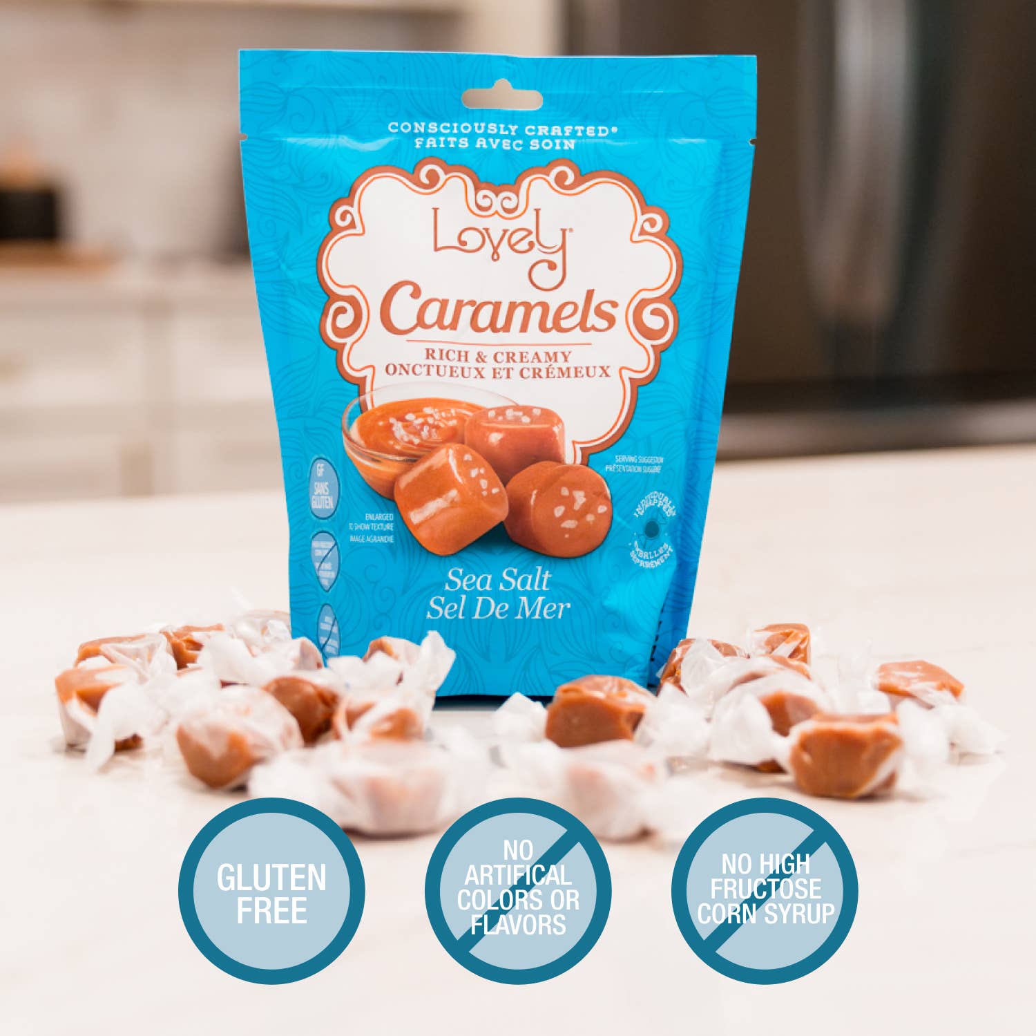 Sea Salt Caramel  Candy - Gluten Free, Non-GMO