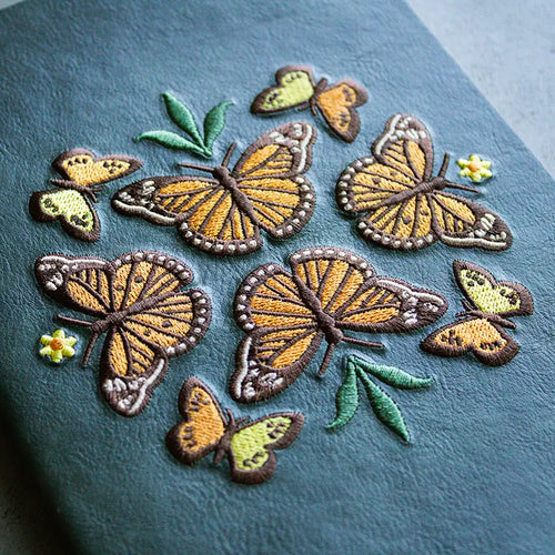 Butterfly Dance Embroidered Journal Notebook