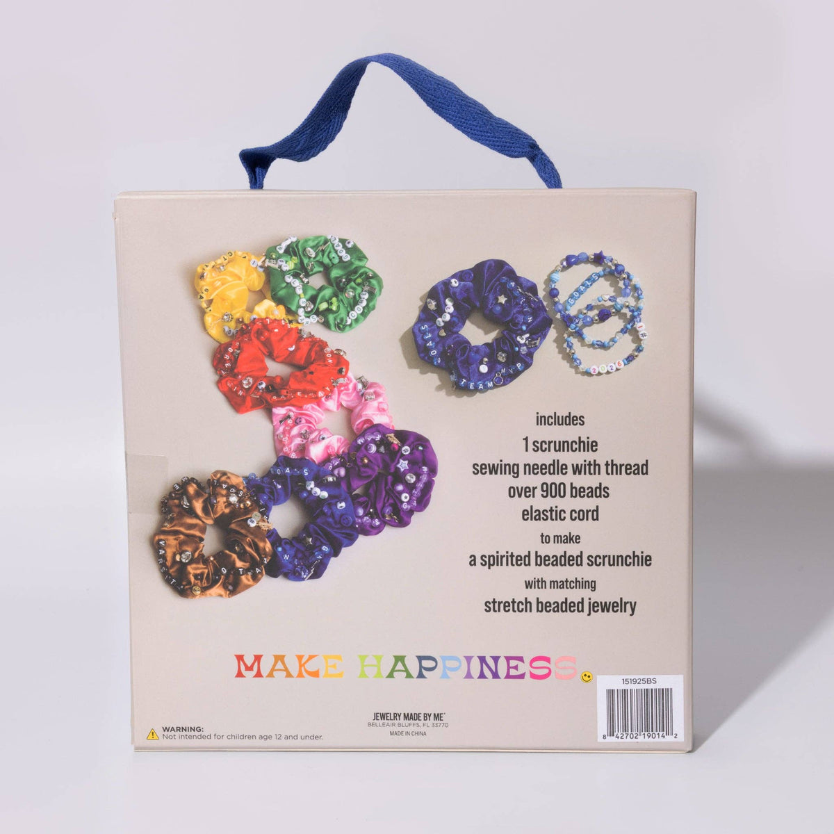 Blue DIY Beaded Scrunchie Kit