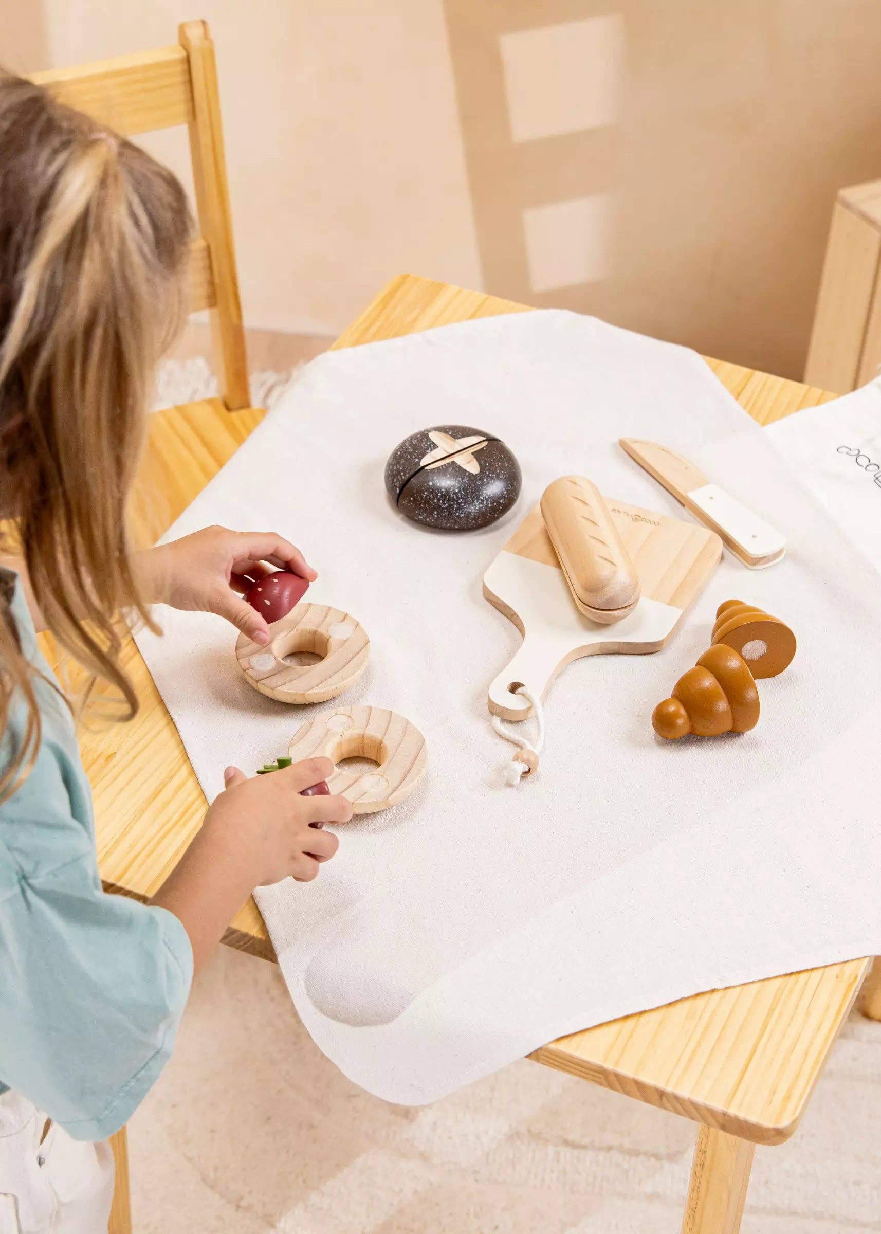 Wooden bakery playset