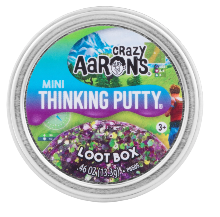 Crazy Aaron's 2" Thinking Putty Mini Tin - Treasure Loot Box