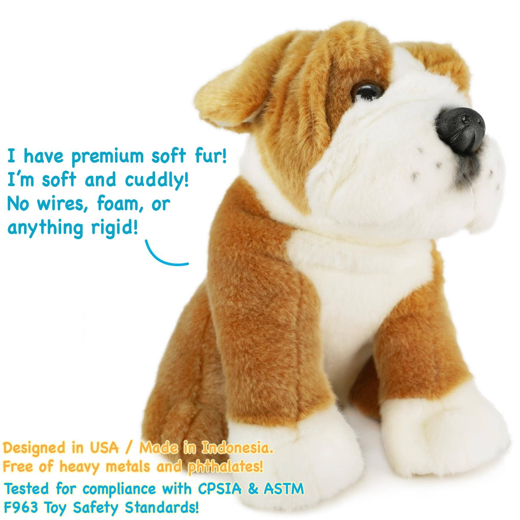 Egan the English Bulldog | 9 Inch Stuffed Animal Plush | By