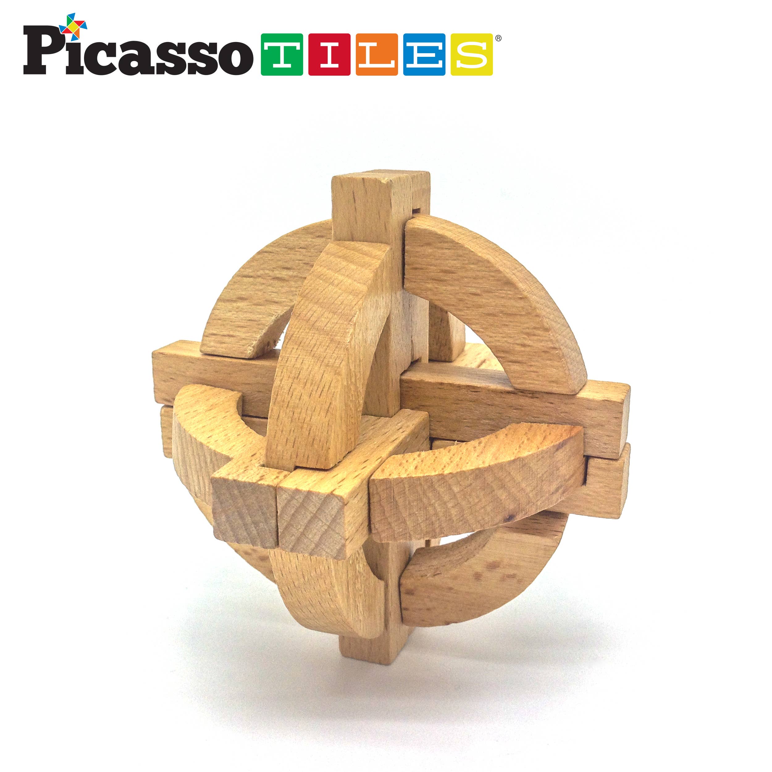 PicassoTiles 8PK Wooden Logic Puzzle