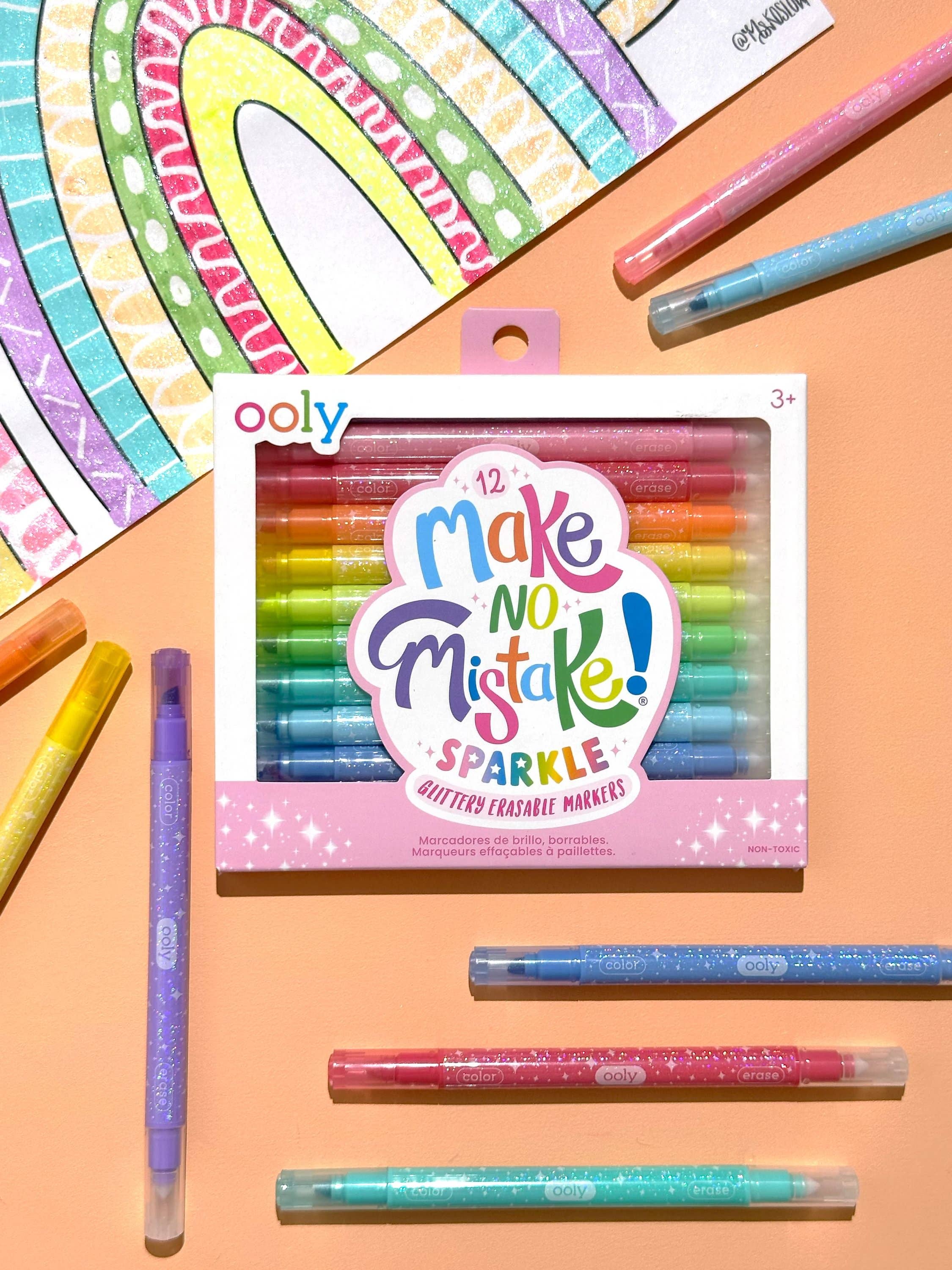 Make no Mistake! Glittery Erasable Markers (Set of 12)