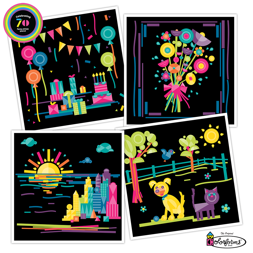 Colorforms Stickers for Kids 70th Anniversary Box Set