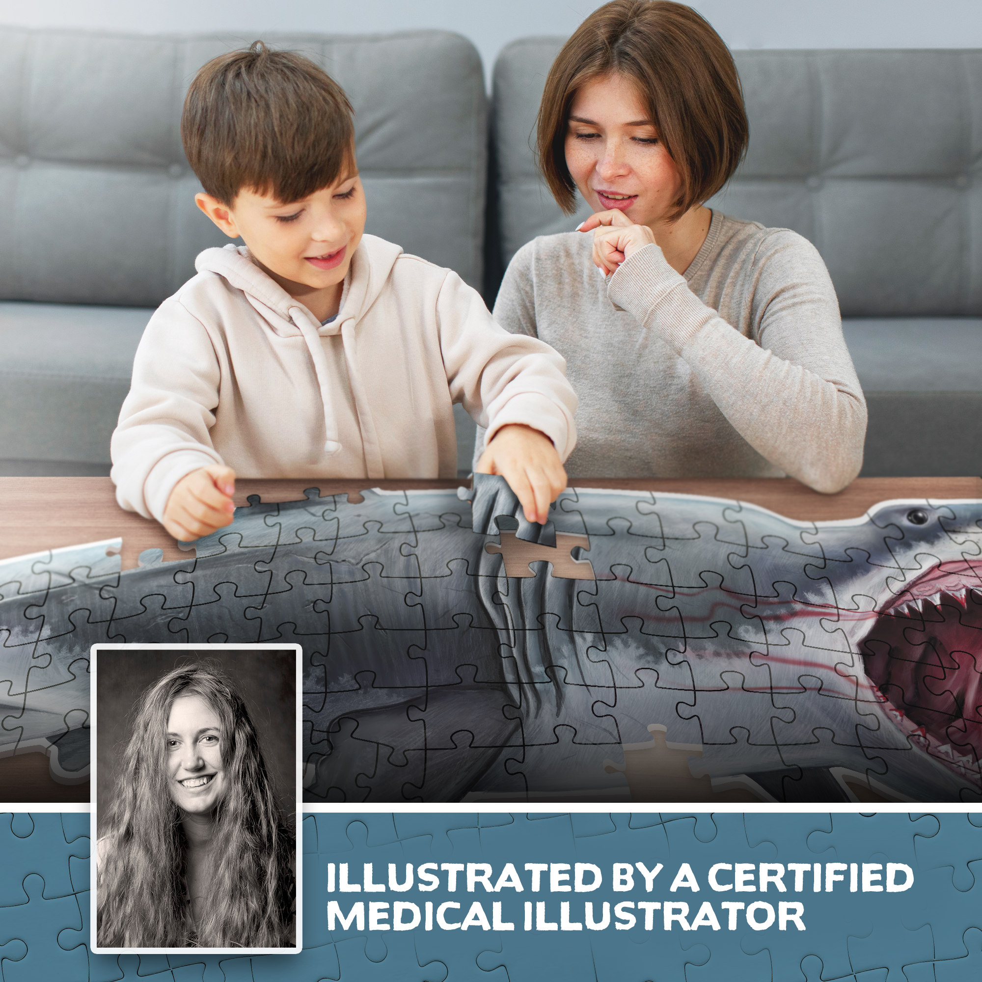 Turn N Learn: Shark Puzzle