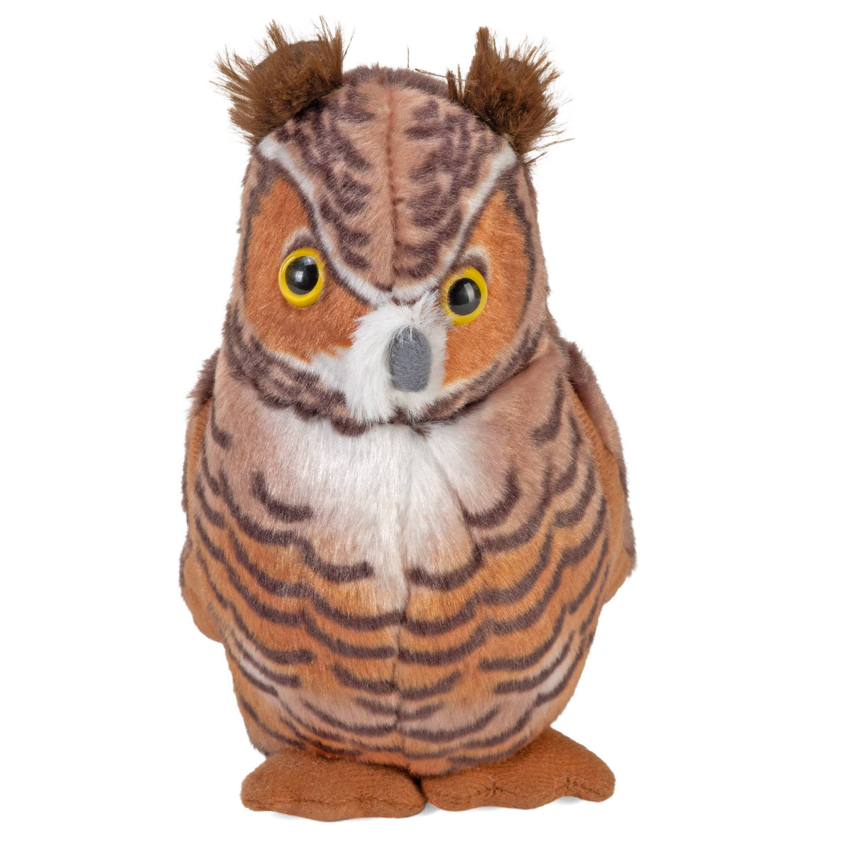 Audubon II Great Horned Owl Stuffed Animal W Sound 5.5"