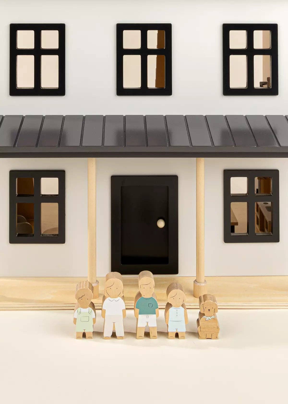 Set of 5 Family Wooden Doll House Characters
