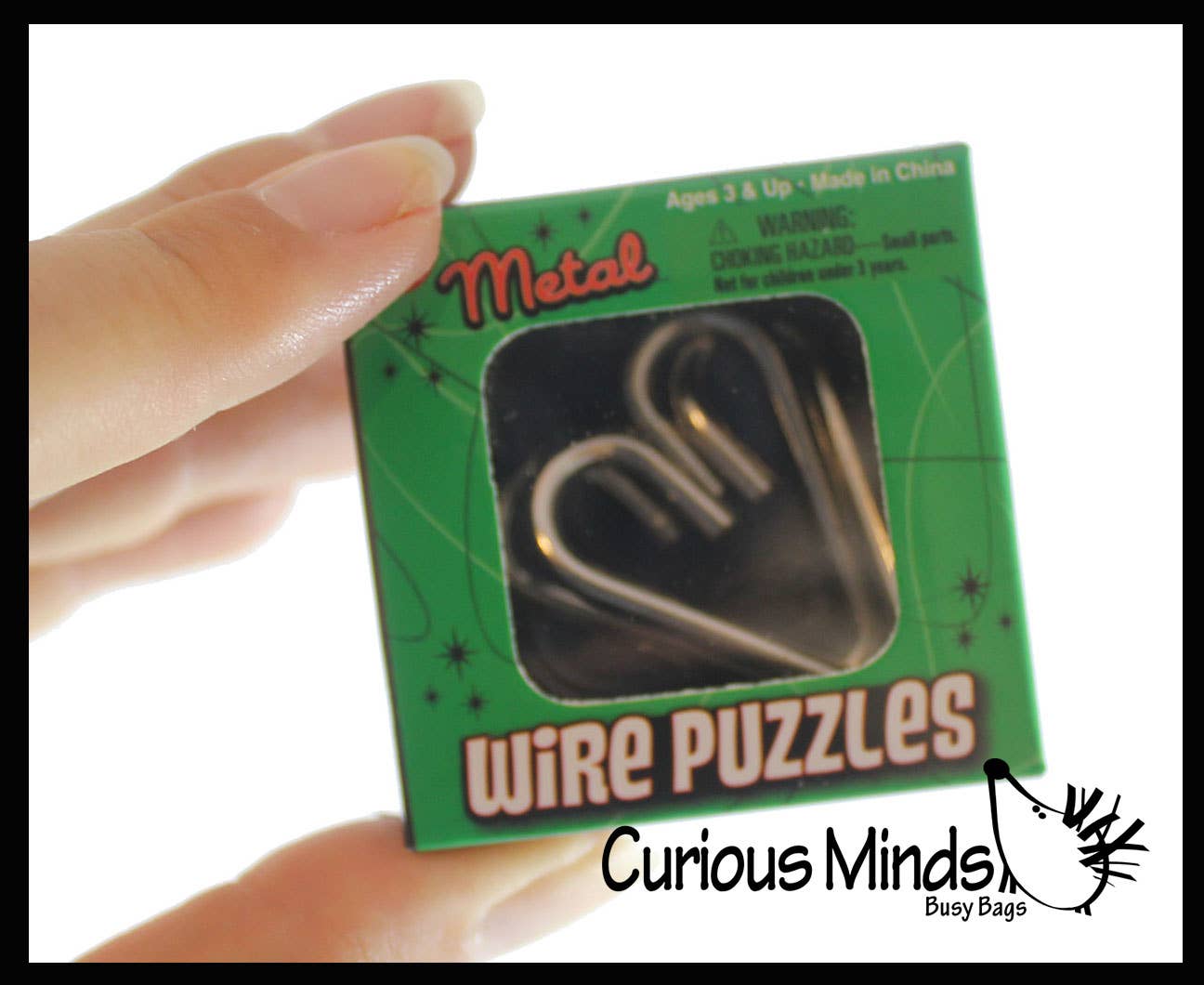 1 Mini Metal Wire Brain Teaser Puzzles - Individually Wrappe