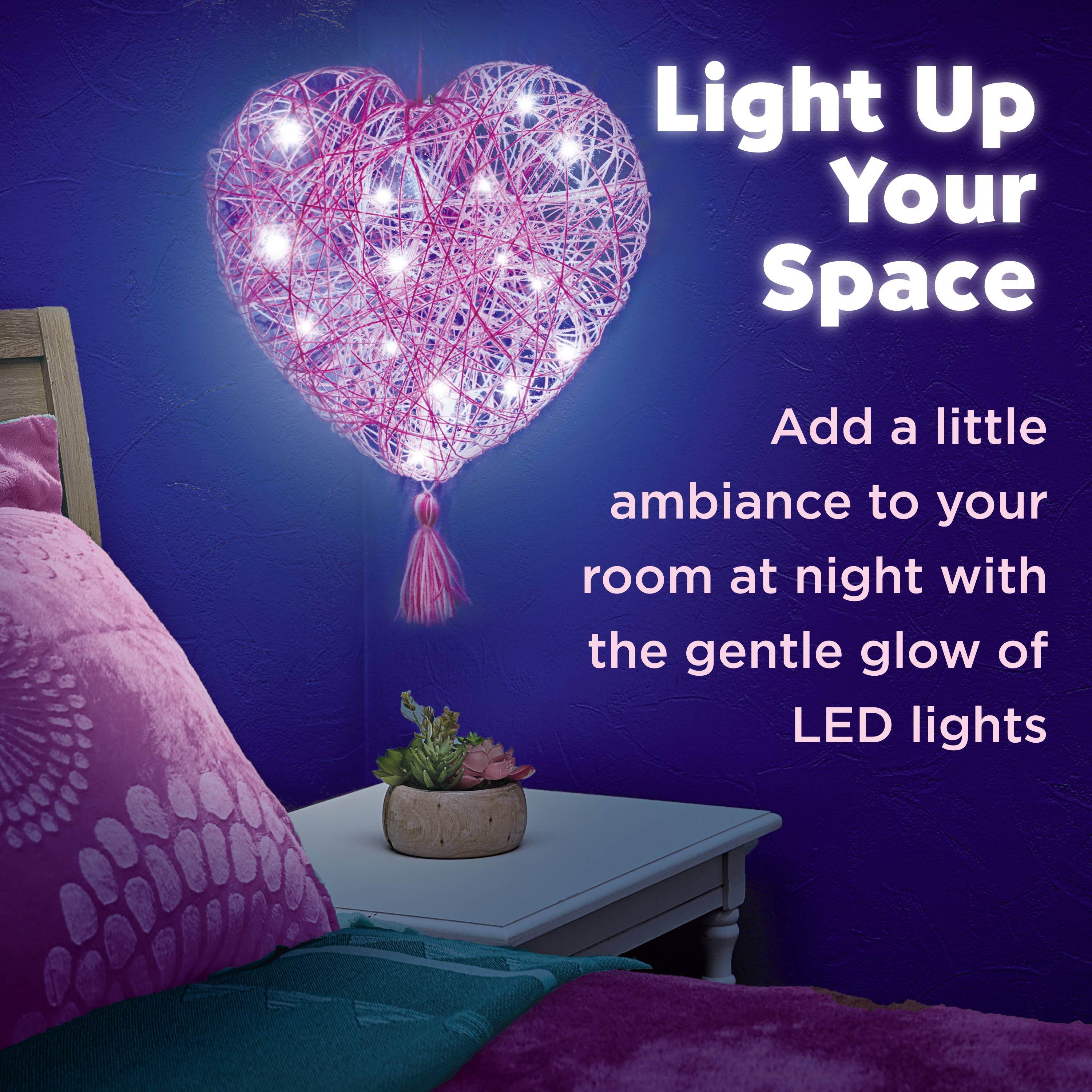 String Art Heart Light DIY Craft Kit for Kids