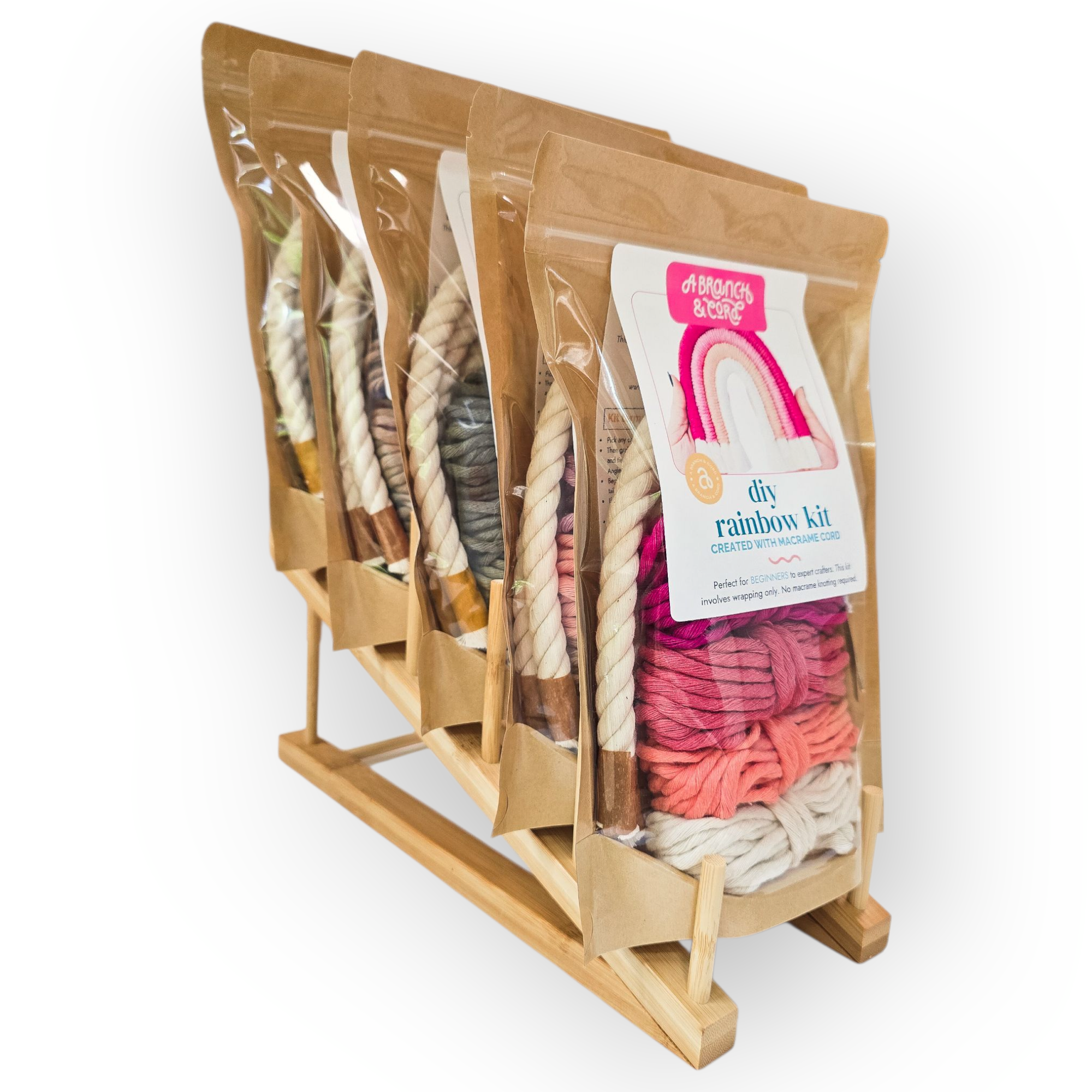 DIY Rainbow Kit Display – Bamboo Stand Holds 5 Kits