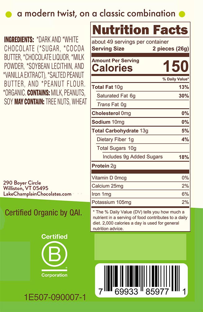 Easter Egg Dispenser Peanut Butter, Dark Chocolate, Organic