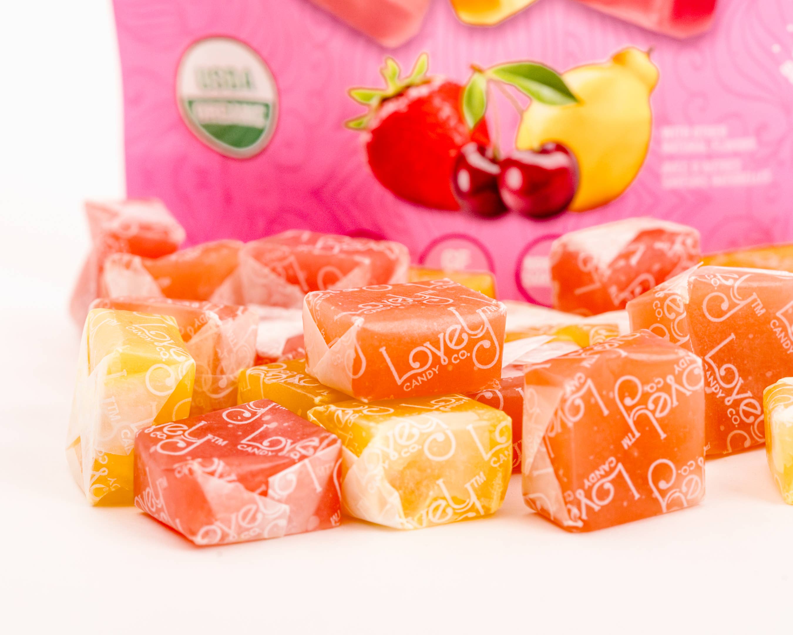 Organic Chewy Candies 1.8oz Single Serve Bags - 24 Pack