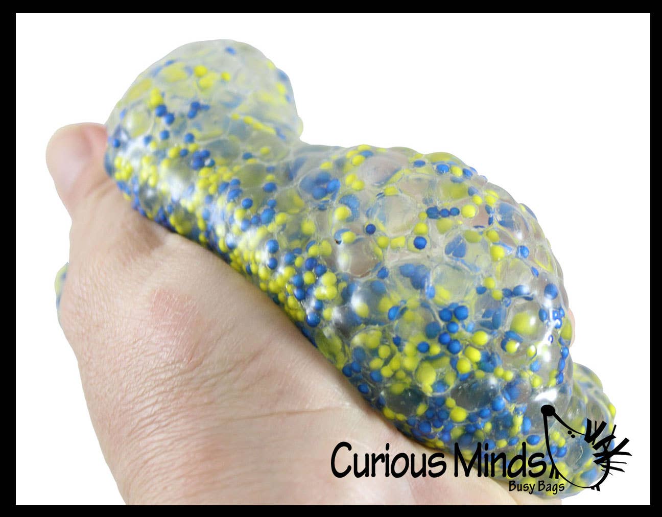Jumbo Confetti Bead Mold-able Stress Ball -Squishy Gooey