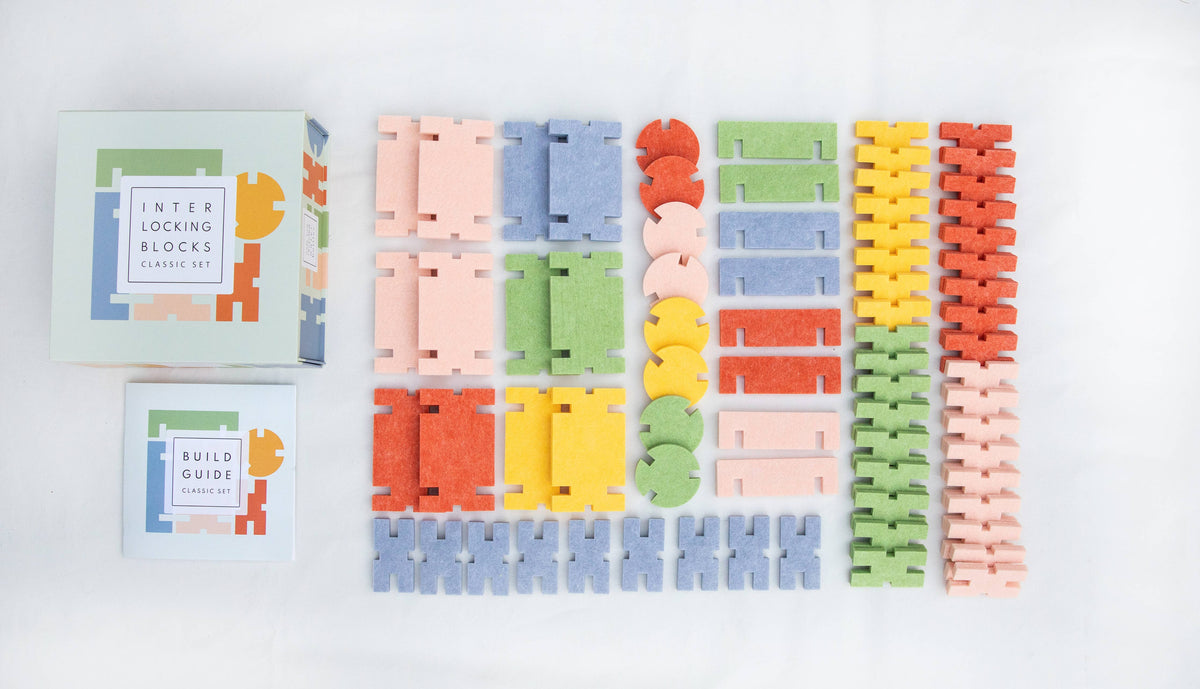 Interlocking Block Assortment Interlocking Blocks - Classic Set – Foundations Kids