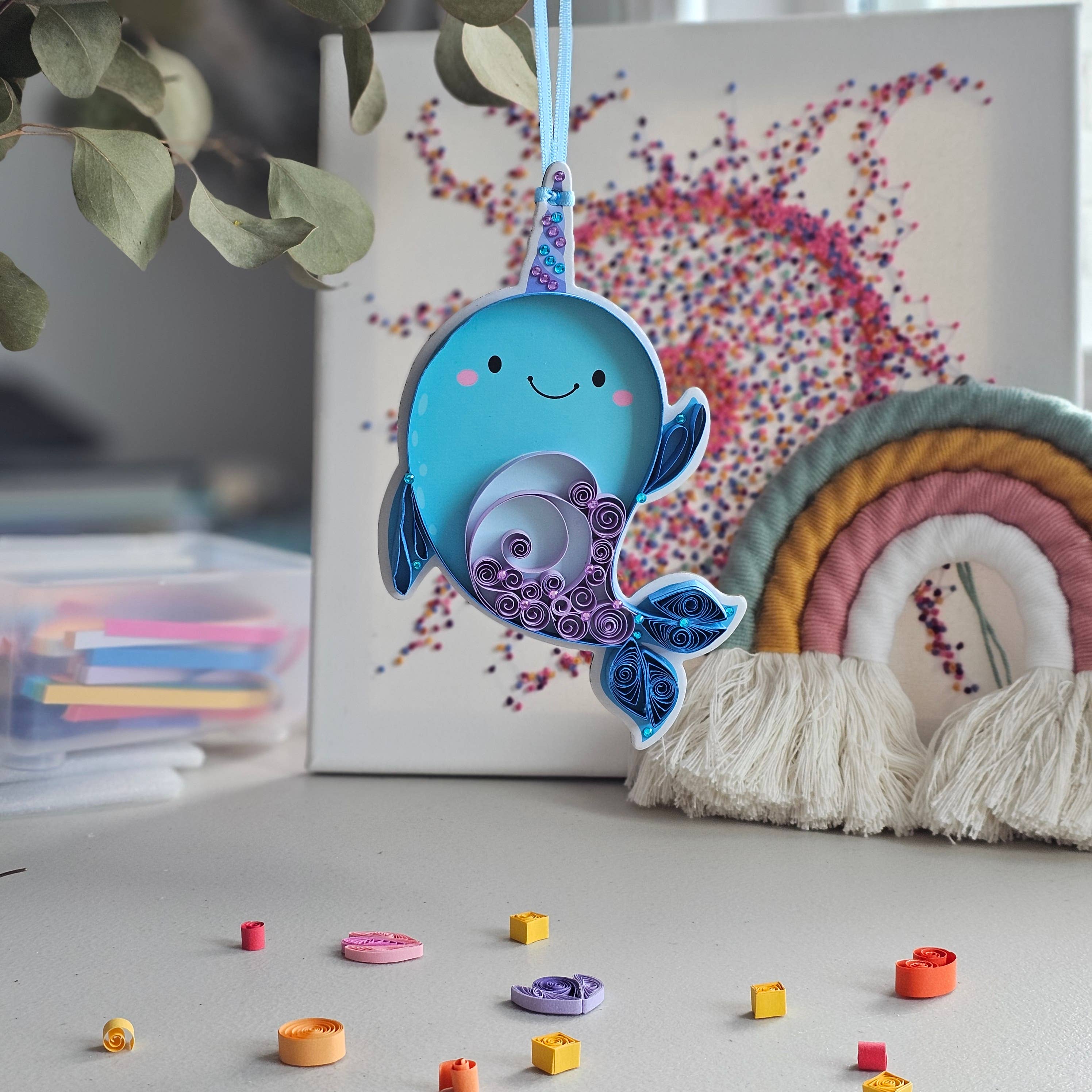 Narwhal Quilling Paper Craft Kit