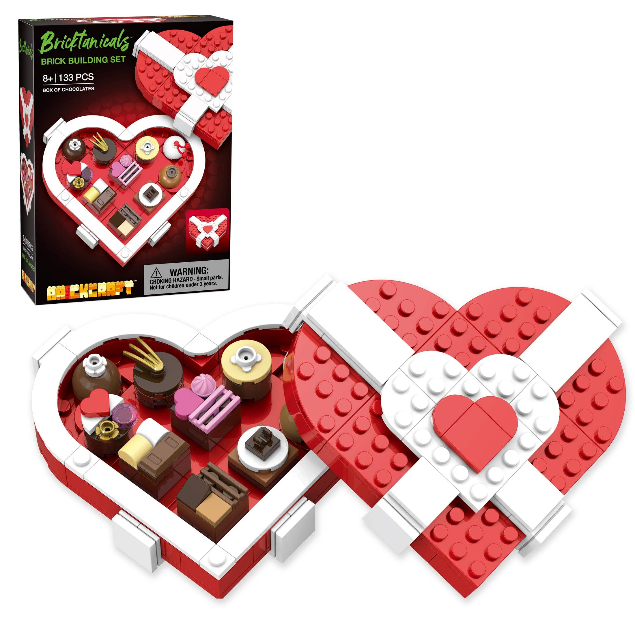 Valentine's Box of Chocolates Display Brick Building Set