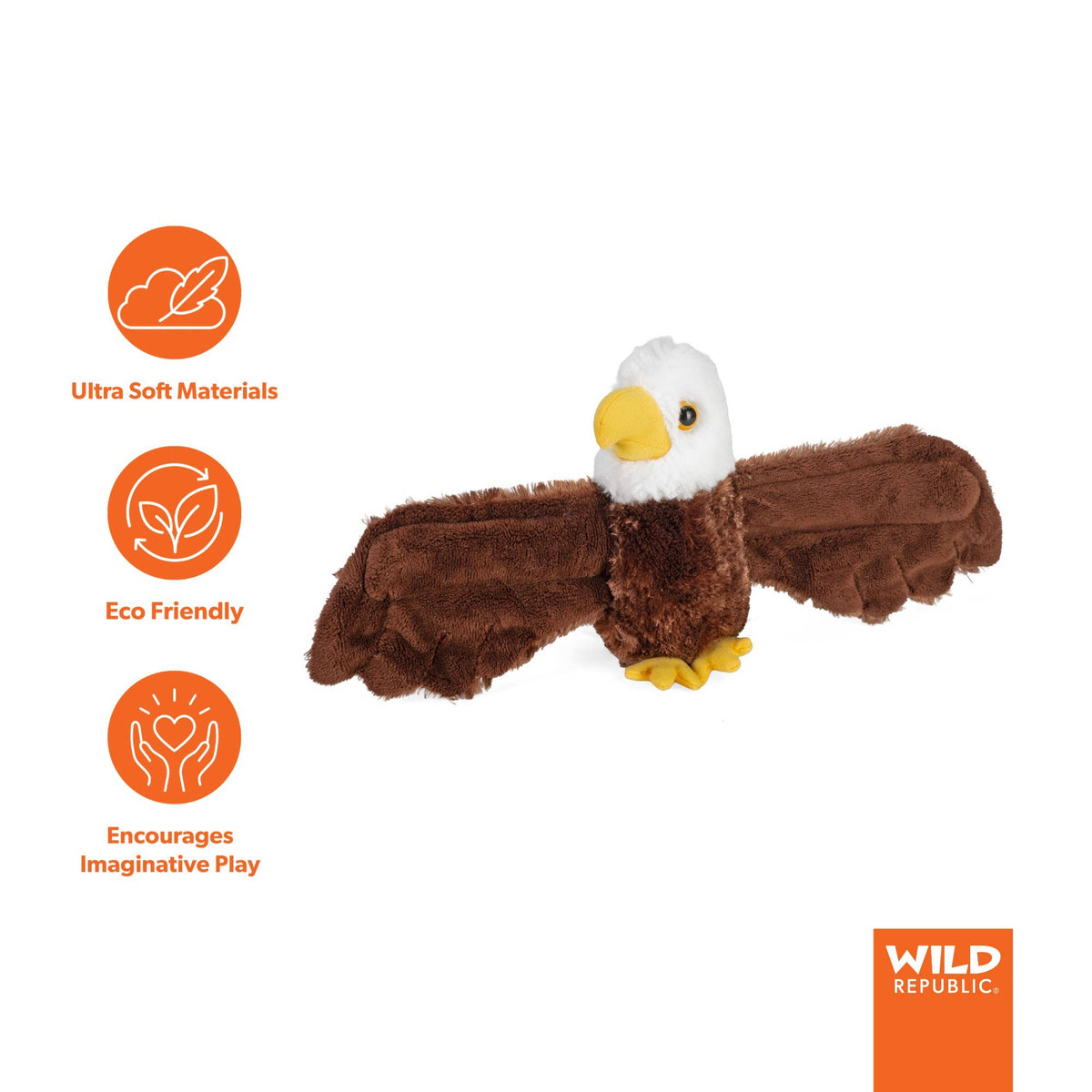 Huggers Bald Eagle Stuffed Animal 8"