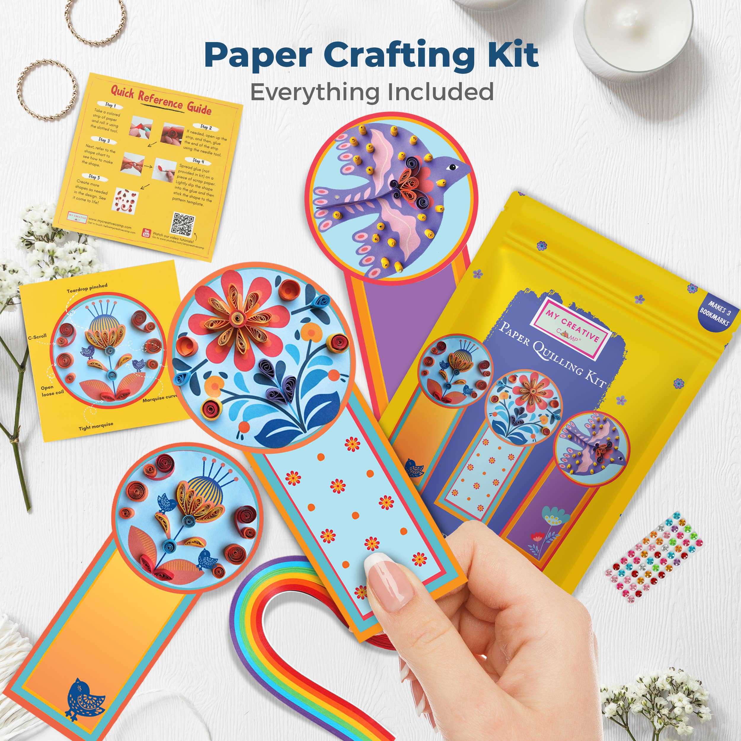 Bookmark Quilling Paper Craft Kit