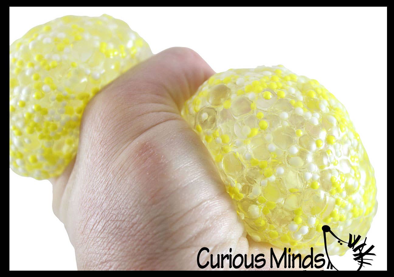 Jumbo Confetti Bead Mold-able Stress Ball -Squishy Gooey