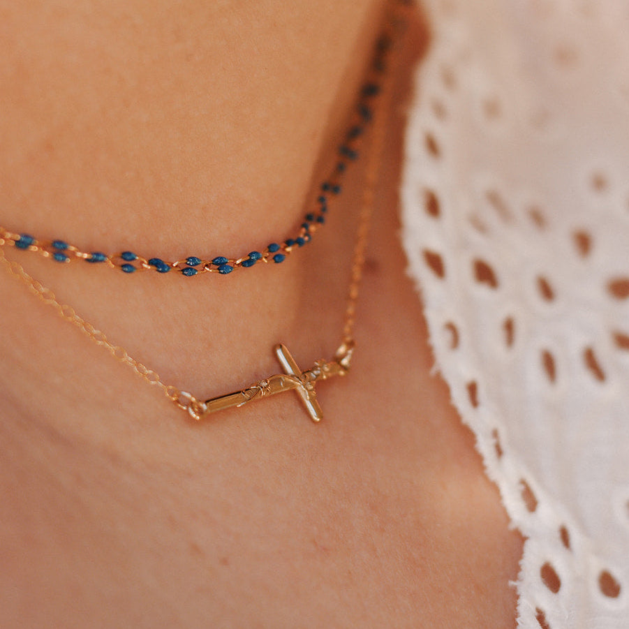 St. Joseph Lily Cross Necklace